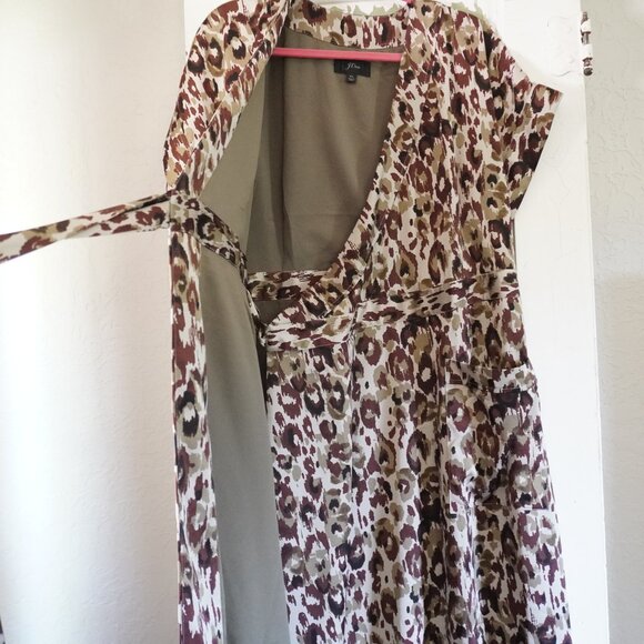 J. Crew Wrap Dress Animal Print - Picture 7 of 13